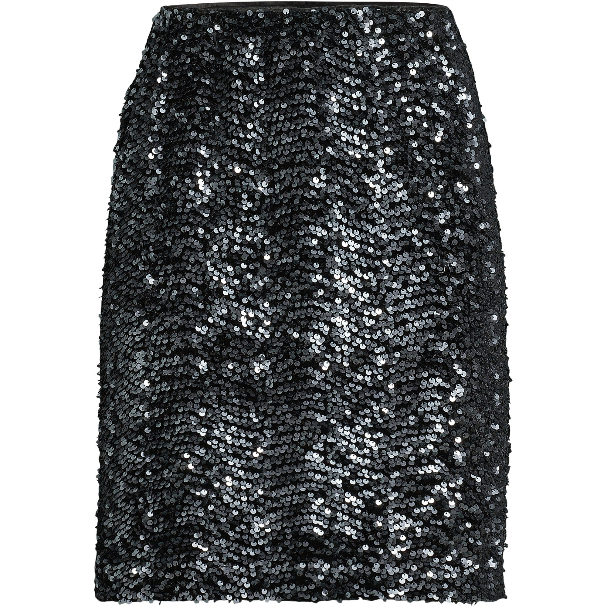 Women's Knit Velvet Sequin Above the Knee Skirt | Lands' End (US)