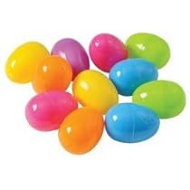 GiftExpress Plastic Bright Easter Egg Assortment 50 Pcs Perfect for Easter Egg Hunt/Surprise Egg/Eas | Amazon (US)