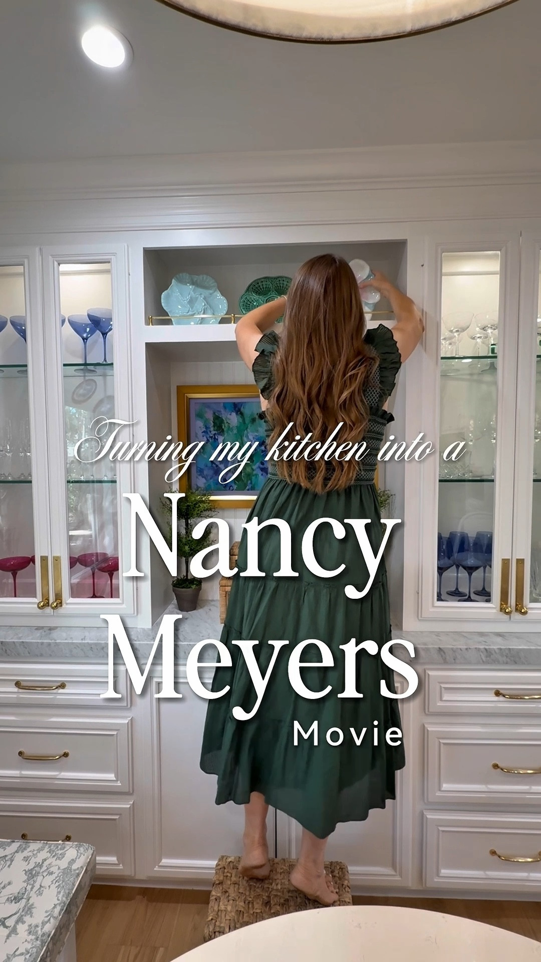 Tips on how to achieve the coveted Nancy Meyers aesthetic in your kitchen:
-For hardware and faucets use unlacquered brass or polished nickel 
- Cafe curtains or Roman curtains 
- Use terracotta pots and fresh herbs
- Add greenery, topiaries, and florals
- Use rattan pieces and experiment with textures (ex- shades, decor, chairs, lamps)
- Upholstery and fabrics soften a space! Don’t be afraid to mix patterns (stick to rule- one solid, one plaid, one pattern (floral))
- Stacks of wood cutting boards, bread boards, and cook books (adds warmth)
- Decant items (olive oil, salt, flour, sugar, garlic, liqueur) 
- Use vintage items and antiques as art (oyster plates, china, bread boards, & crocks) 
- Add a small lamp. Don’t be afraid to decorate your kitchen!
- Use touches of copper and silver
-Add a crock or pitcher filled with wooden utensils
- For light fixtures try lanterns or pleated fabric shades
- Collect but don’t clutter
-Keep it warm, focus on a feeling

#LTKSaleAlert #LTKdayinmylife #LTKHome