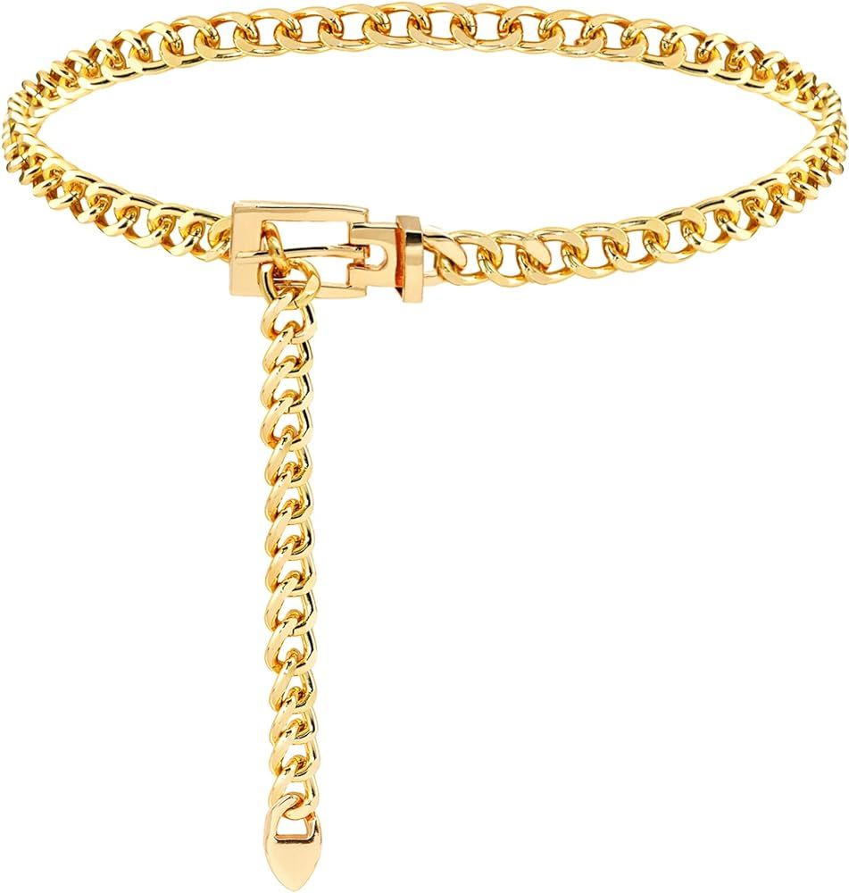 BAOKELAN Chain Belt for Women Chunky Waist Chain Belts for Dresses | Amazon (US)