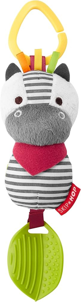 Skip Hop Bandana Buddies Baby Activity Chime & Teether Stroller Toy, Zebra | Amazon (US)
