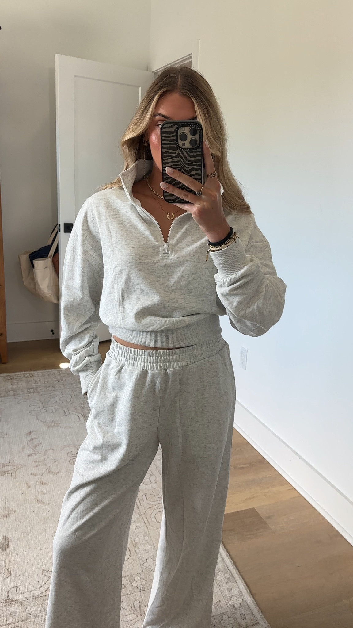 Amazon size small MOOSLOVER Women 2 Piece Matching Lounge Sets Fall Quarter Zip Sweatsuits
Cotton Terry Sweat Suits, Cropped Quarter Zip Pullover, Wide Leg Sweatpants, Travel Airport Outfit, Athleisure Loungewear Set

#LTKootd #LTKTravel #LTKSaleAlert