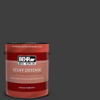 BEHR ULTRA 1 gal. #N520-7 Carbon Extra Durable Flat Interior Paint & Primer 172301 | The Home Depot