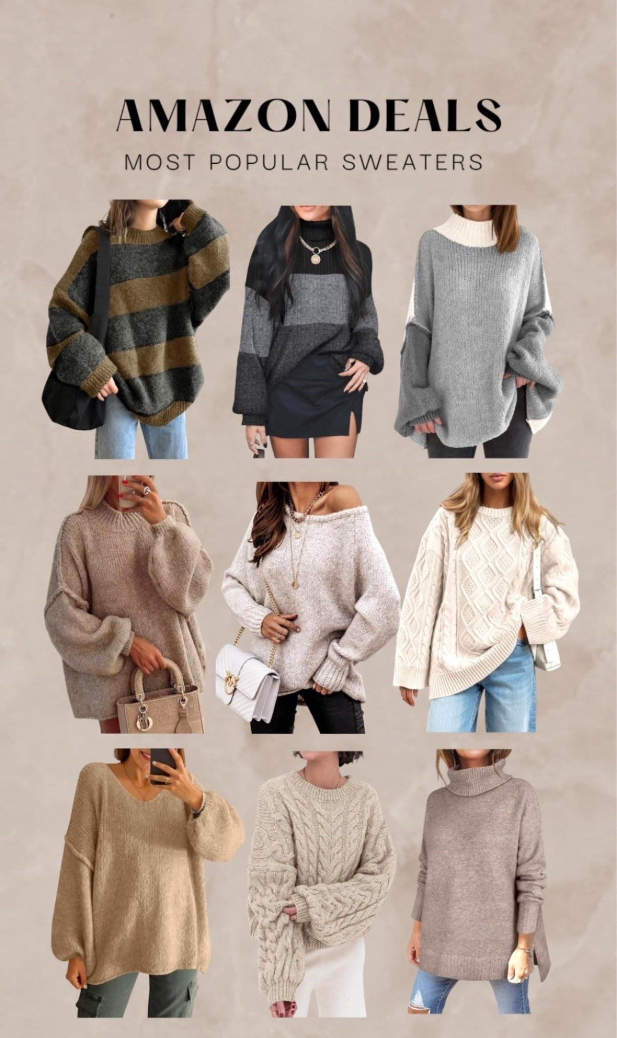 most loved sweaters
free people and aritzia inspired sweaters 
oversized sweaters 
founditonamazon #winterfavorites2025 #amazon @shop.ltk #liketkit #sweaters #knitsweater #oversizedsweater

#LTKCyberWeek