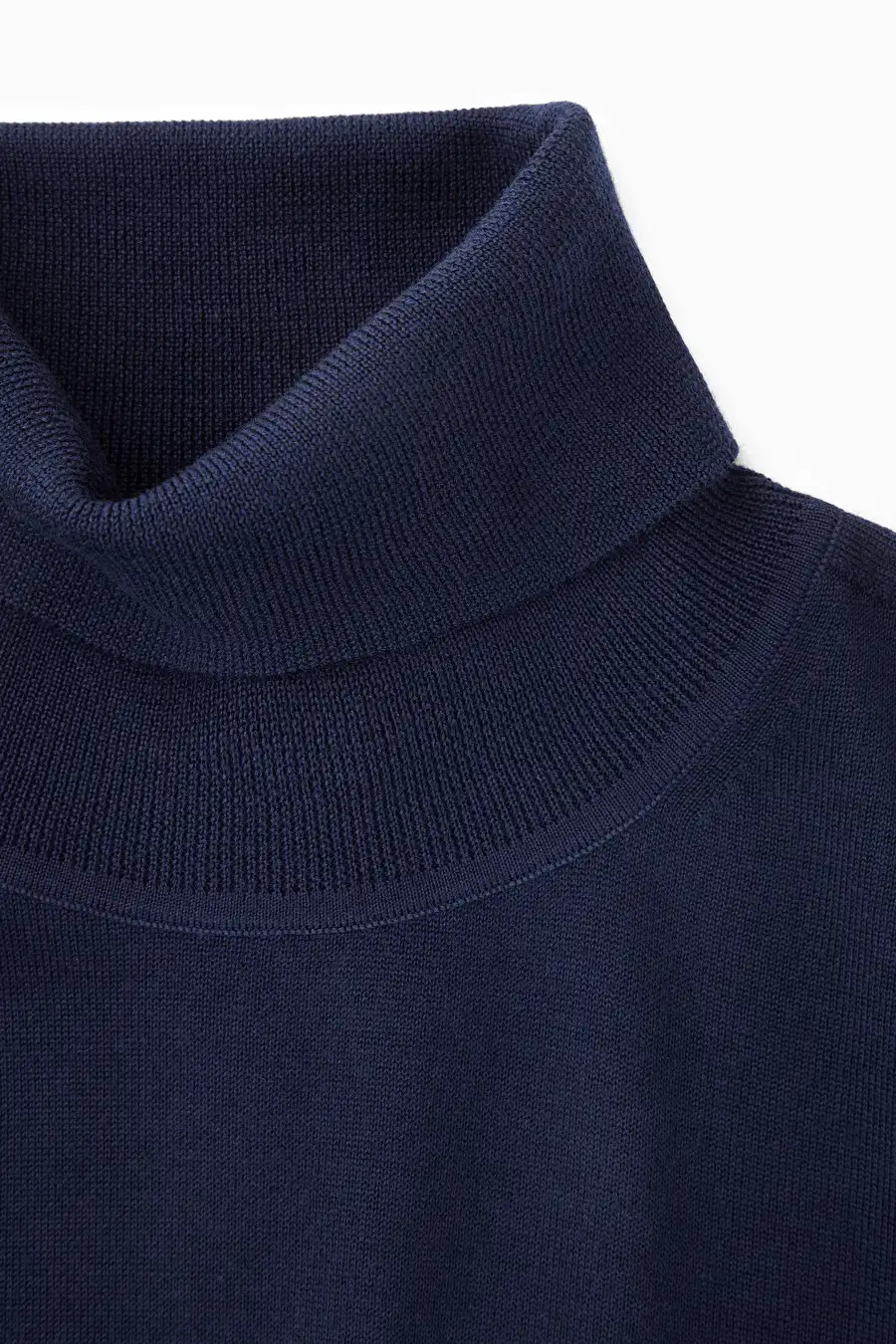 MERINO WOOL ROLL-NECK JUMPER - NAVY - COS | COS (EU)
