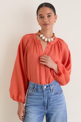 Terracotta Sawyer Blouse | Tuckernuck (US)