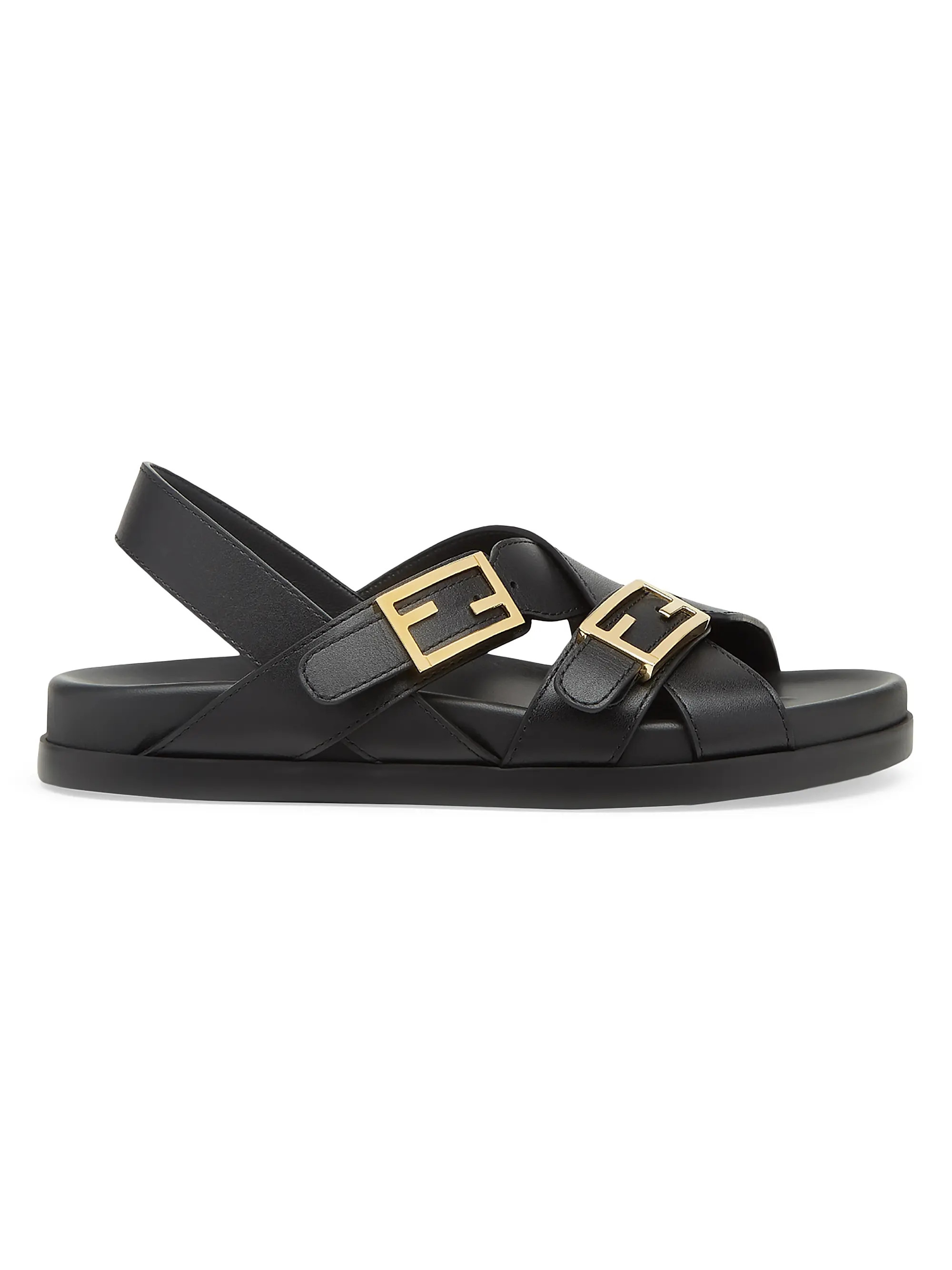 Feel Logo Leather Sandals | Saks Fifth Avenue