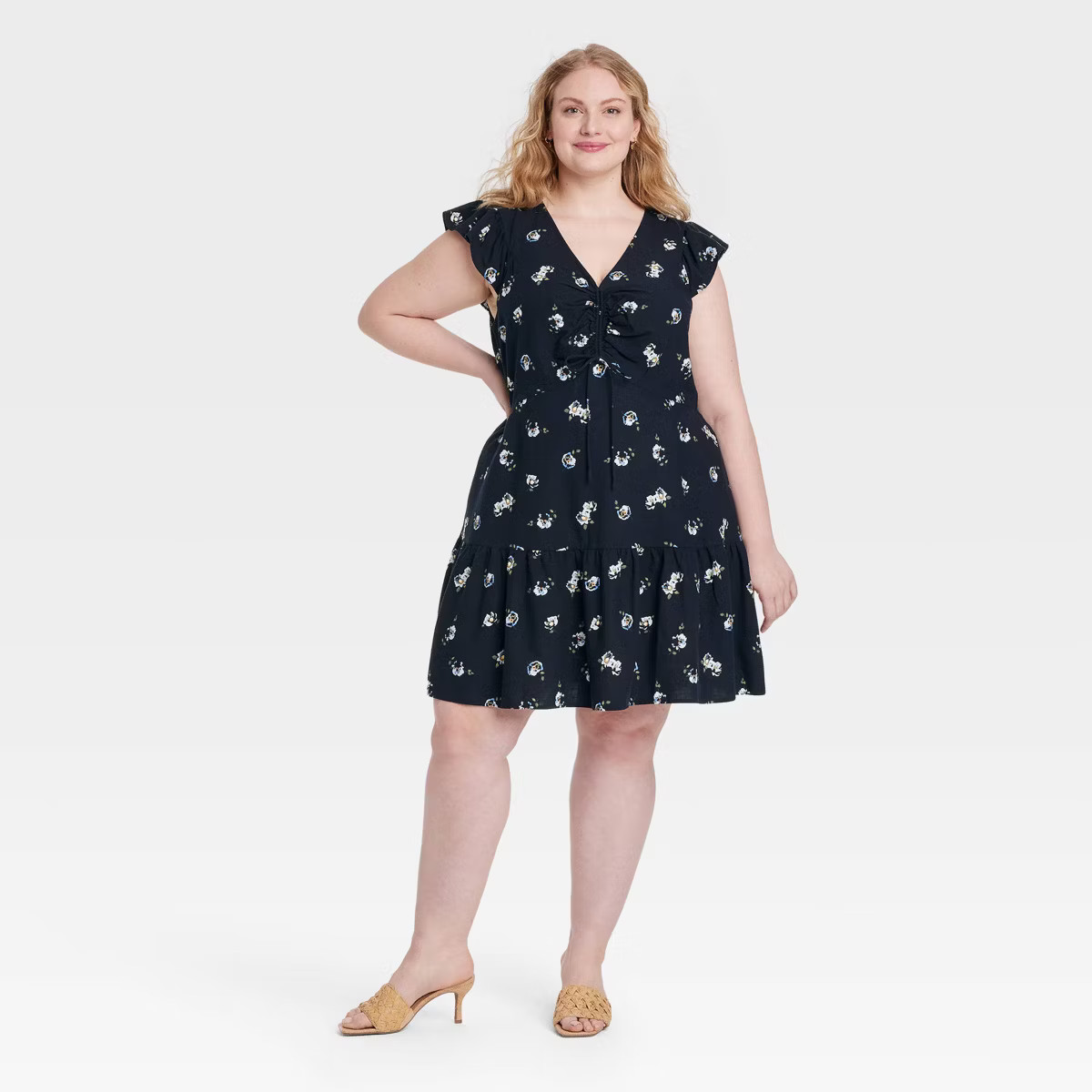 Women's Flutter Short Sleeve Mini Skater Dress - Universal Thread™ | Target