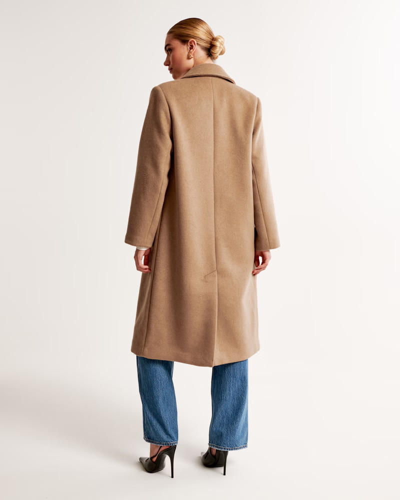 Wool-Blend Tailored Topcoat | Abercrombie & Fitch (US)