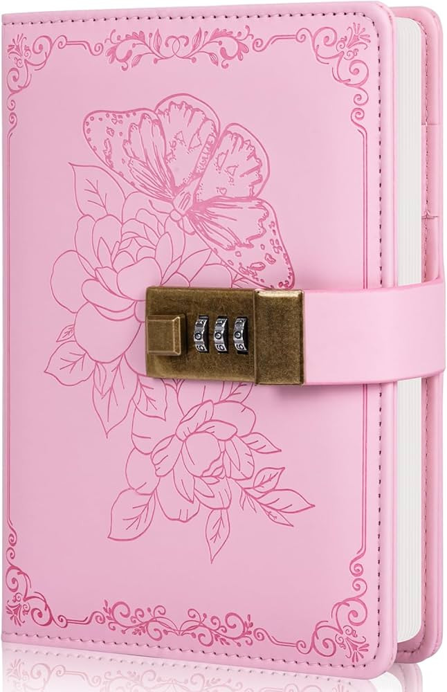Diary with Lock, Vintage Lock Journal for Women and Girls, Hardcover Leather Journal for Gift, Re... | Amazon (US)