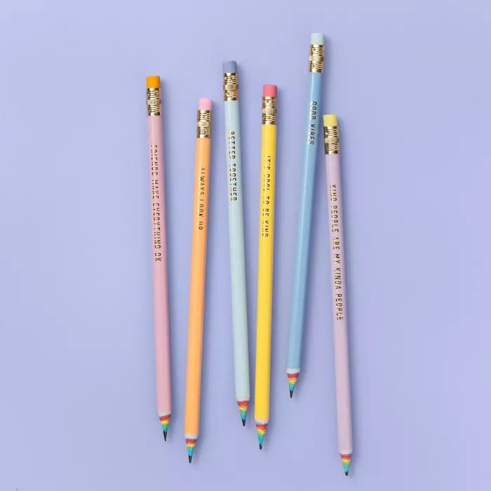 More Than Magic™ 6pk Rainbow Wood Pencils with Cloud Case | Target