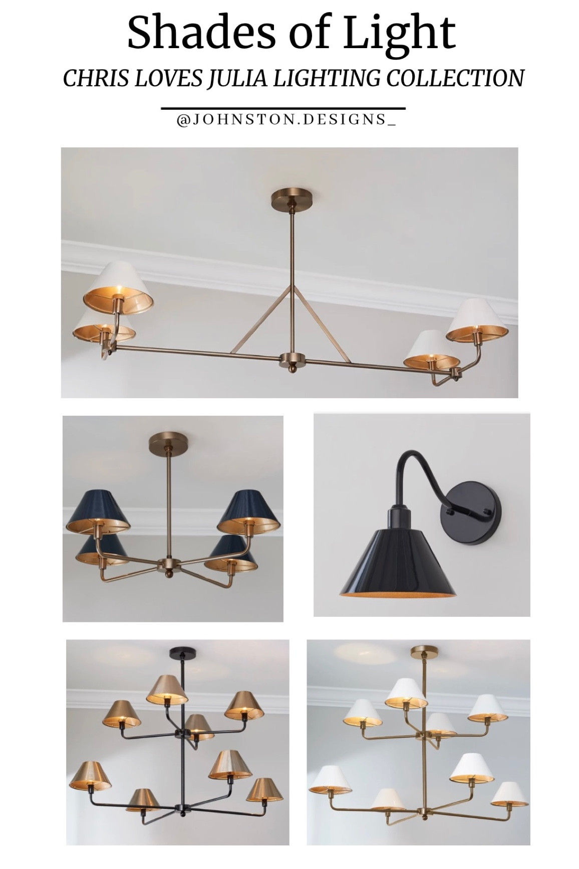 New line of lights by shades of light by Chris Loves Julia.  Saw these in person at their preview and they are BEAUTIFUL! All styles are customizable too, so pick your finish and shade color!

#LTKsalealert #LTKhome #LTKFind
