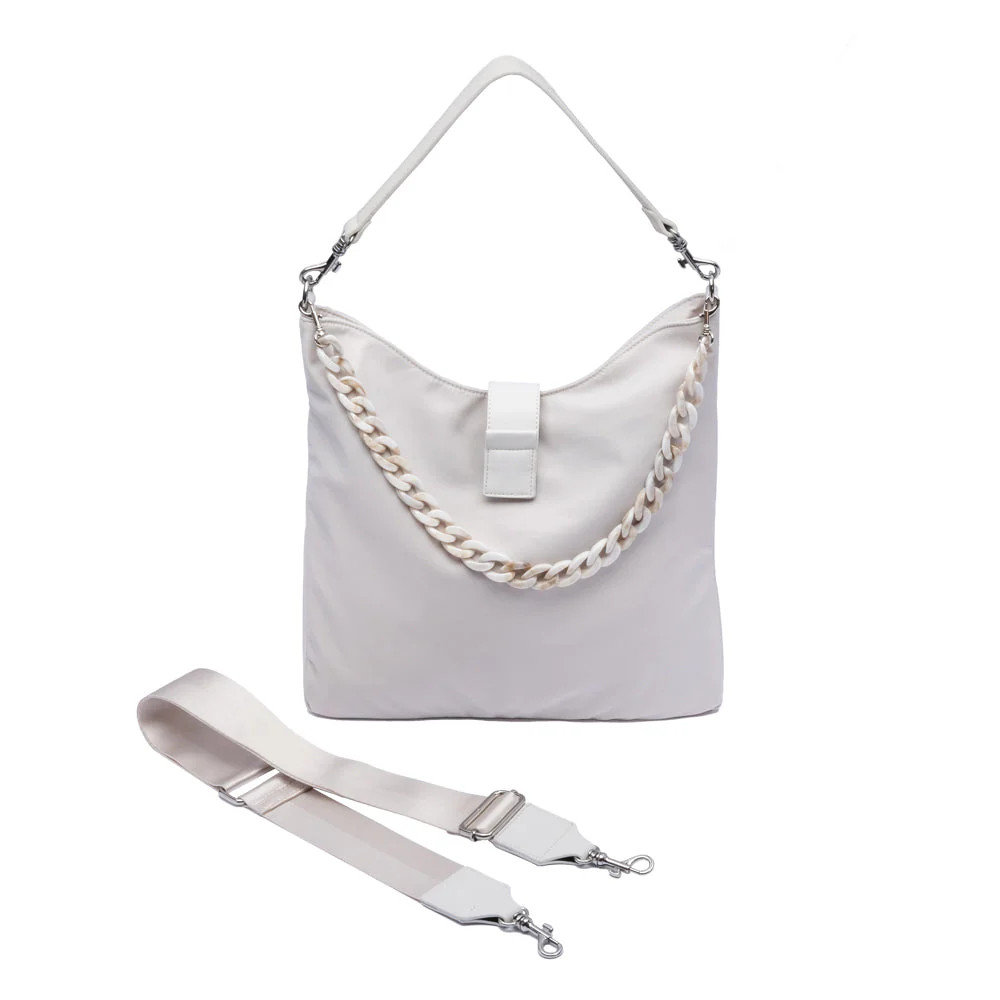 Oyster HydroHobo®  Bag with Silver Hardware- Final Sale | WanderFull 