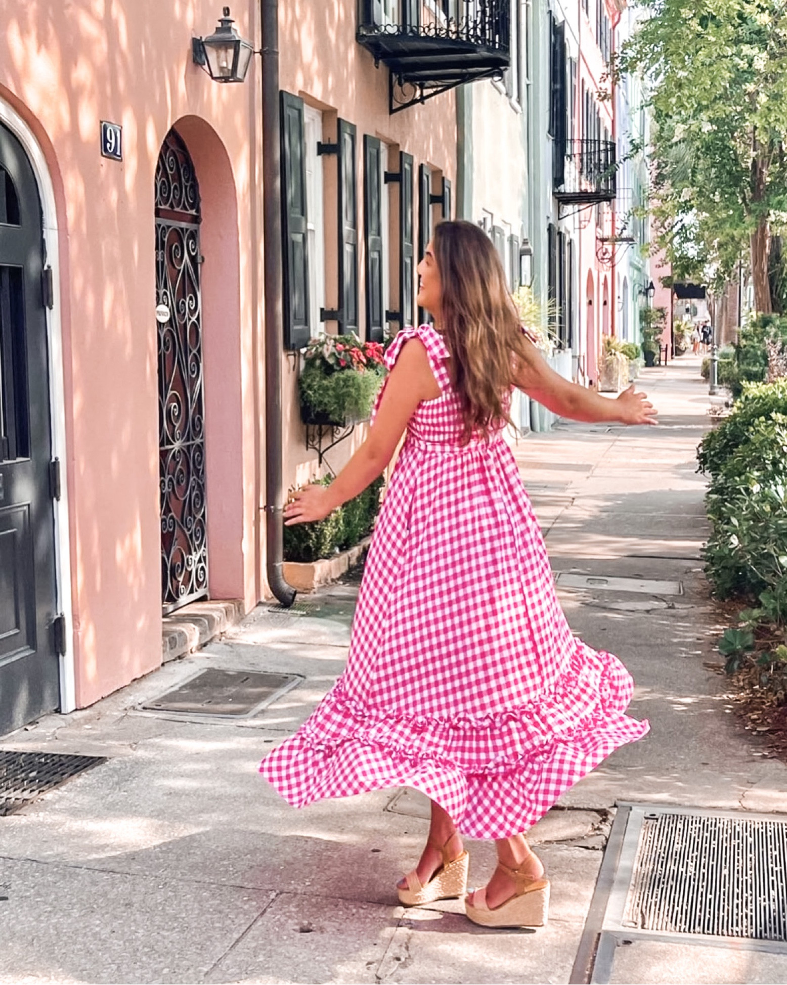 Dress: Willow Tree
Shoes: TJ MAXX 
Location Rainbow Row, Charleston South Carolina 

#LTKFind #LTKwedding #LTKtravel