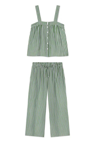 Hamptons Pants Set in Palm Awning Stripe | Lake Pajamas
