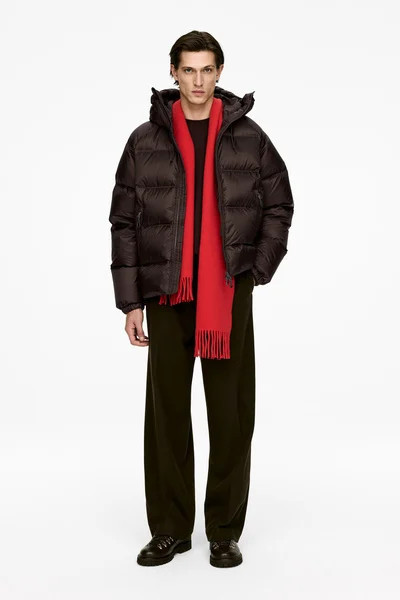 Upcycled Down Sporty Jacket – Dark Brown – Men – ARKET GB | Arket UK