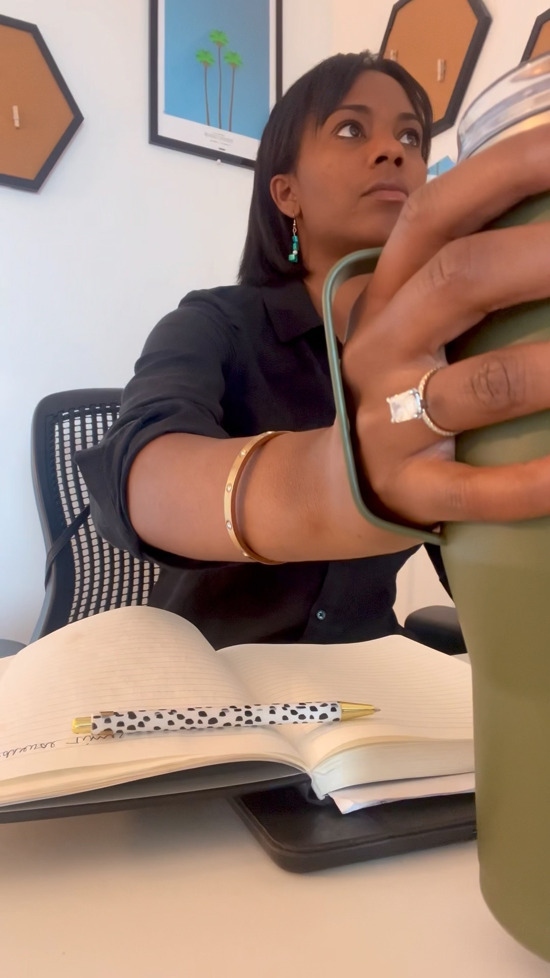 I stay hydrated in the office with this Stanley dupe from Amazon that keeps my water cold ALL DAY. Other office goodies I love: hexagon corkboards, hexagon mirror tiles, and my kate spade pens  

#LTKsalealert #LTKGiftGuide #LTKworkwear