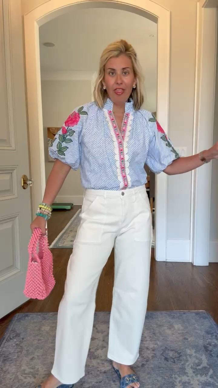 Shop my Avara favorites up to 50% off almost everything now through 5/25!! The details of this top are next level goodness!! I’ve paired it with these barrel jeans that we are wearing all year long! I’m in a small top, 26 jean and 38.5 (sized up 1/2) in the sandals.

#LTKootd #LTKSaleAlert #LTKOver40