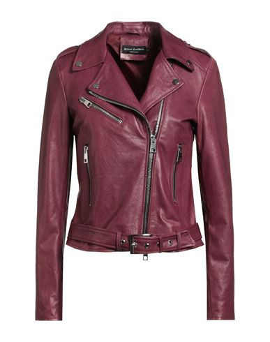 Street Leathers Woman Jacket Burgundy Size S Leather | YOOX (US)