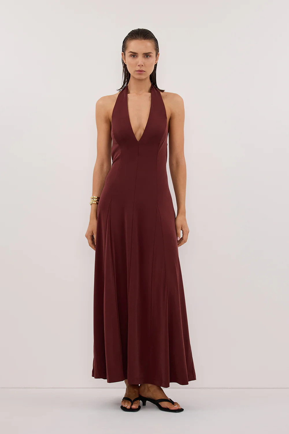 LYNN SAHARA HALTER MIDI DRESS | DISSH