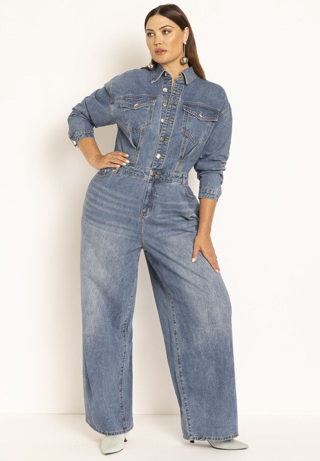 Denim Jumpsuit | Eloquii