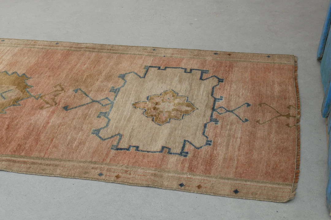 3x8 ft, Old Runner Rug, Brown Runner Rug, Vintage Rug, Oushak Runner, Turkish Rug, Handwoven Rug,... | Etsy (US)