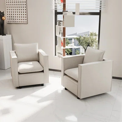 Decorative Chair, Comfortable Single Sofa Chair Set Of 2, Soft And Breathable Seat Cushion, Soft Armchair, Modern Comfortable Sofa Chair In Bedroom/Co | Wayfair North America