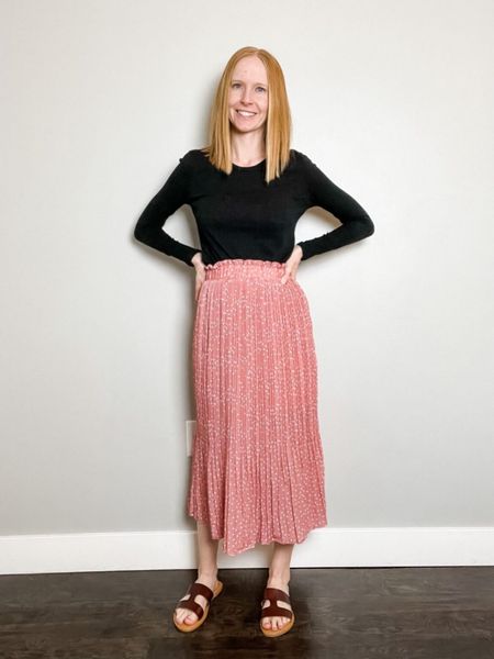 Wearing size XS in the skirt, TTS. Pink midi skirt outfit, spring outfit, summer outfit, summer fashion, spring fashion, modest fashion, midi skirt outfits, midi skirt outfit ideas  

#LTKSeasonal #LTKfit #LTKstyletip