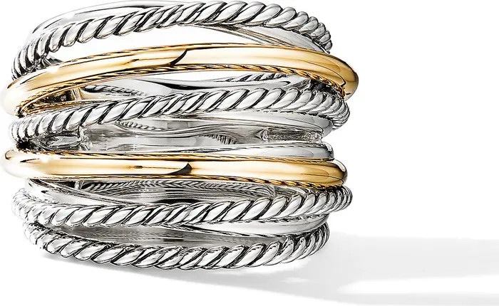 Crossover Wide Ring with 18K Gold | Nordstrom