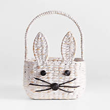 White Woven Bunny Kids Easter Basket + Reviews | Crate & Kids | Crate & Barrel