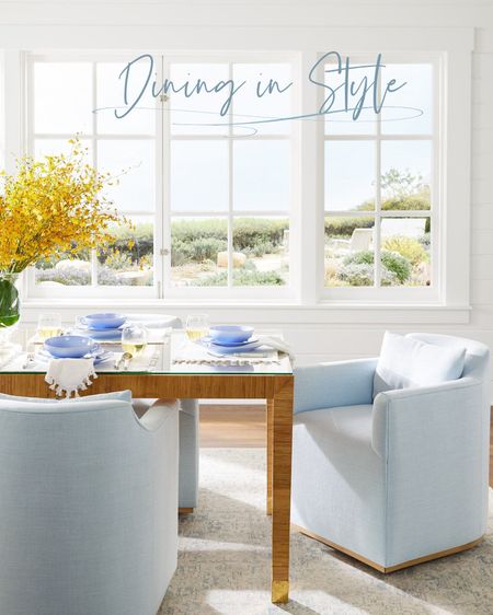 Dining in style with Serena and Lily

Dining room, Dining room, style, dining room, decor, dining room, remodel, blue, and white 

#LTKFind #LTKstyletip #LTKhome