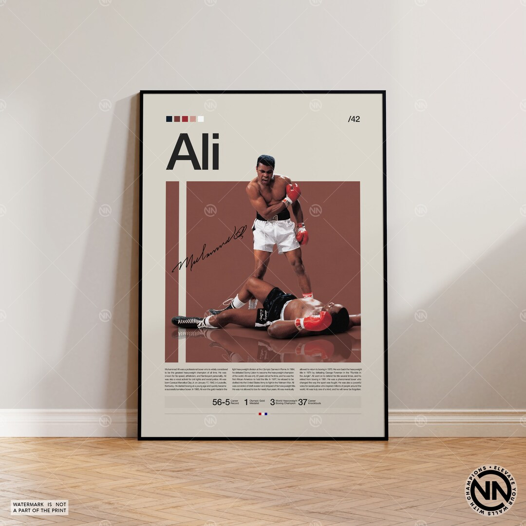 Mohammed Ali Poster Boxing Poster Sports Poster Boxing Wall - Etsy | Etsy (US)