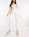 Click for more info about Bershka ankle length slim mom jeans in white
