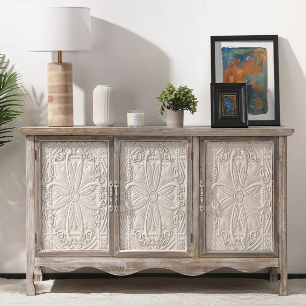 Castella Solid Wood Vintage Vibe Accent Cabinet | Wayfair North America
