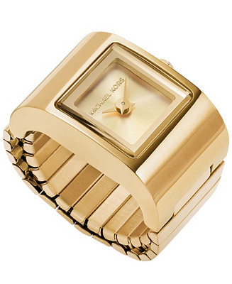 Women's Darrington Two-Hand Gold-Tone Stainless Steel Ring Watch, 13mm | Macy's