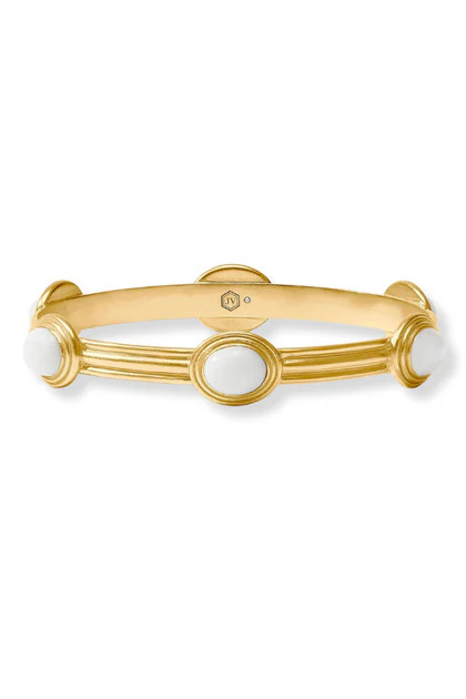 Julie Vos Portofino White Jade Stone Bangle Bracelet | The Willow Tree