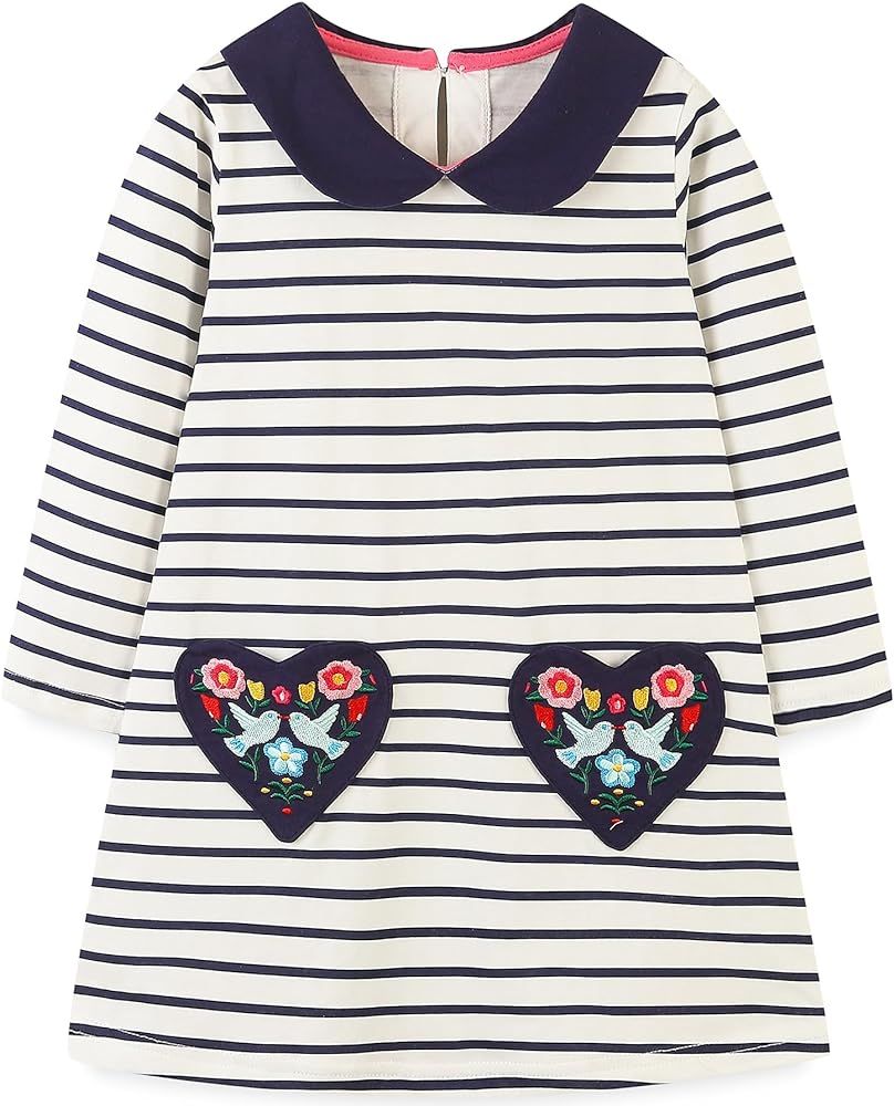 Bumeex Toddler Girl's Long Sleeve Dresses 2-7Y | Amazon (US)
