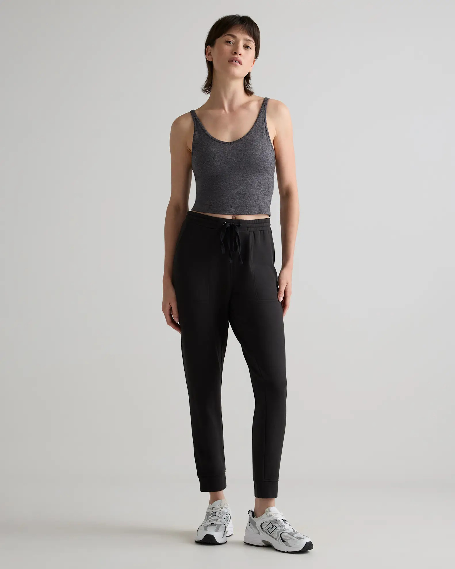 SuperSoft Fleece Joggers in Black | Quince