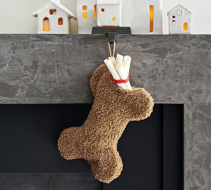 Cozy Teddy Faux Fur Dog Stocking | Pottery Barn (US)