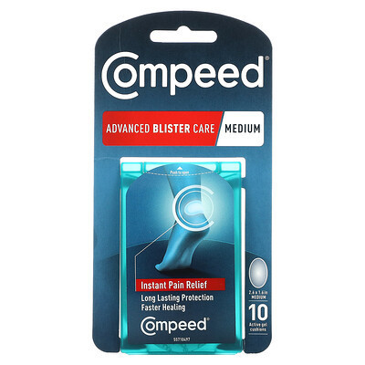 Compeed, Advance Blister Care, Medium, 10 Active Gel Cushions | iHerb