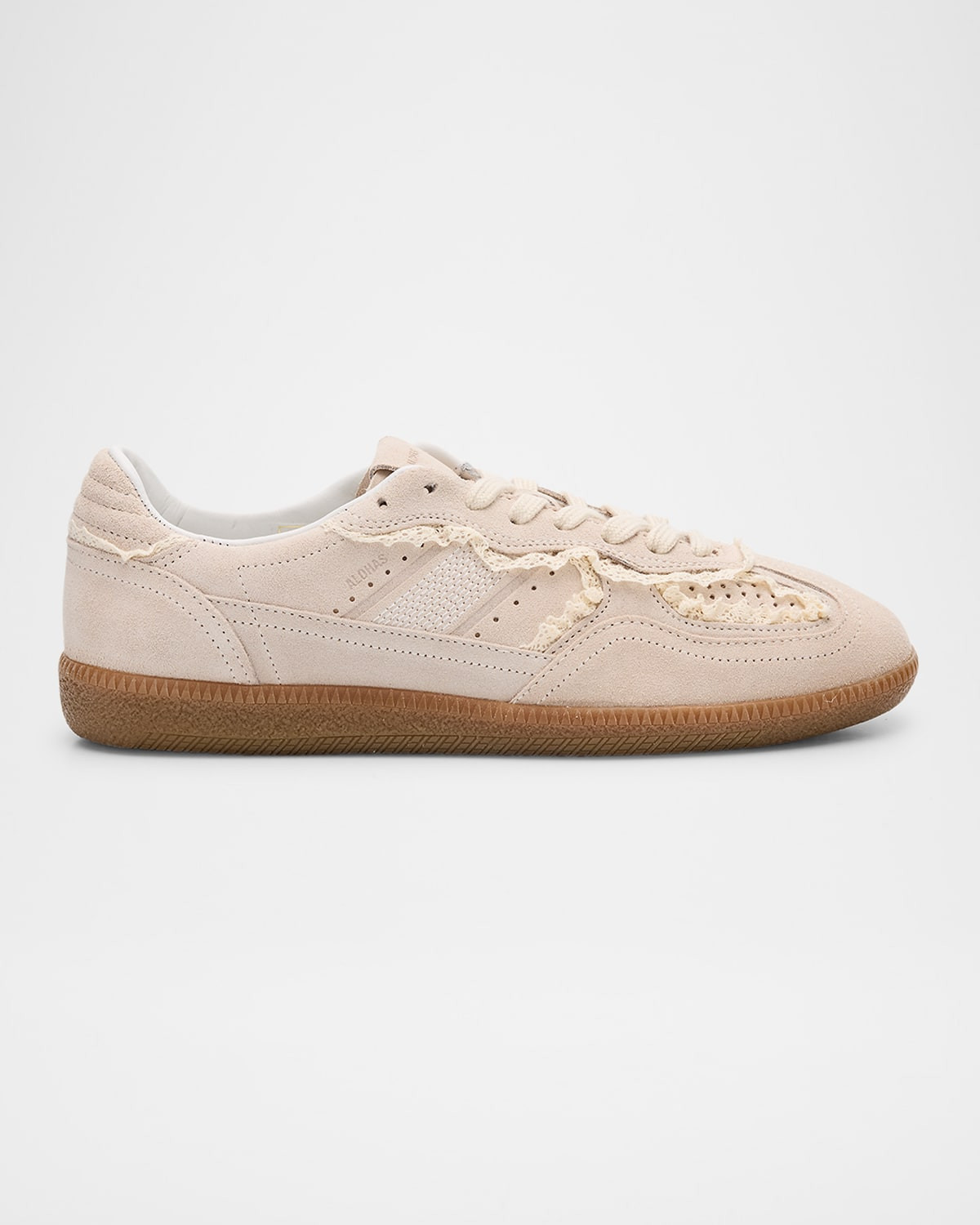 TB.490 Suede Crochet-Trim Sneakers | Neiman Marcus