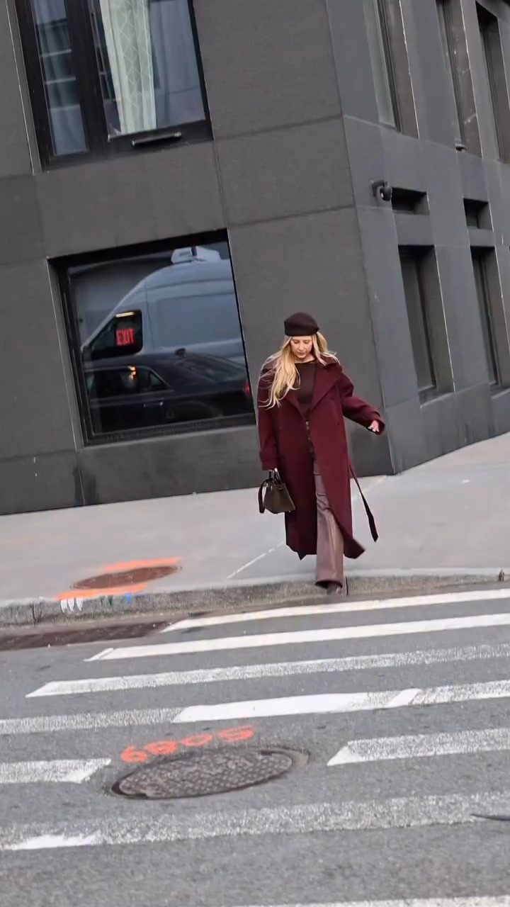 Winter city style in rich burgundy and chocolate tones. Shop this look below! #WinterFashion #BurgundyCoat #StreetStyle 

 #LTKdayinmylife #LTKootd #LTKSaleAlert