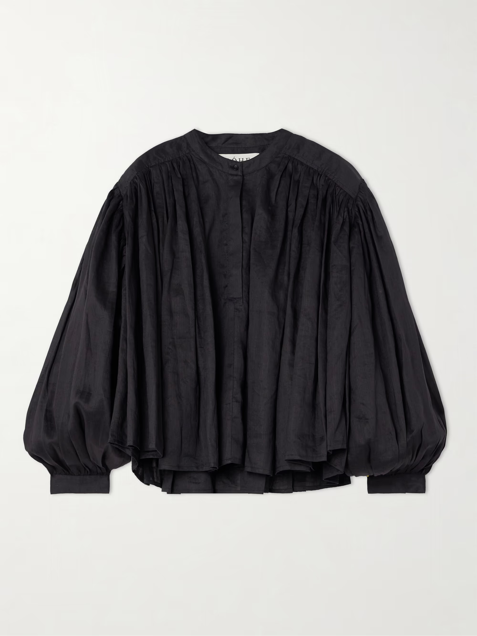 Gathered ramie-voile blouse | NET-A-PORTER APAC
