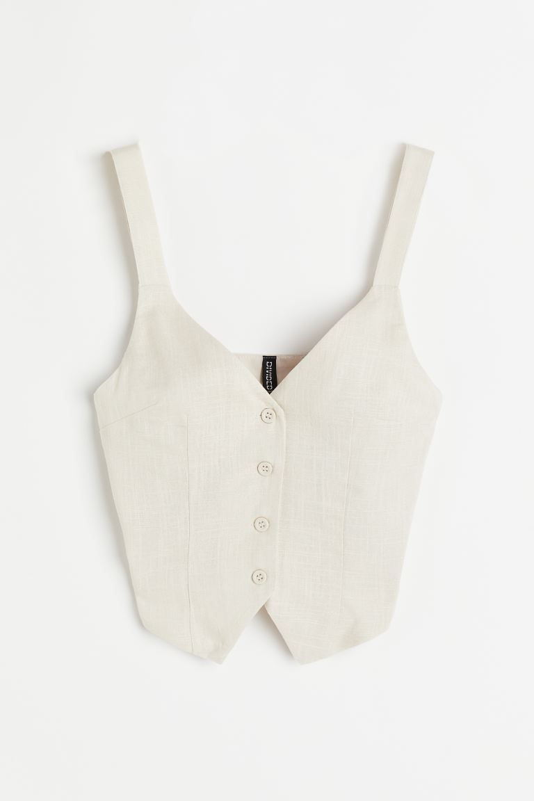 Suit Vest - Beige - Ladies | H&M US | H&M (US + CA)