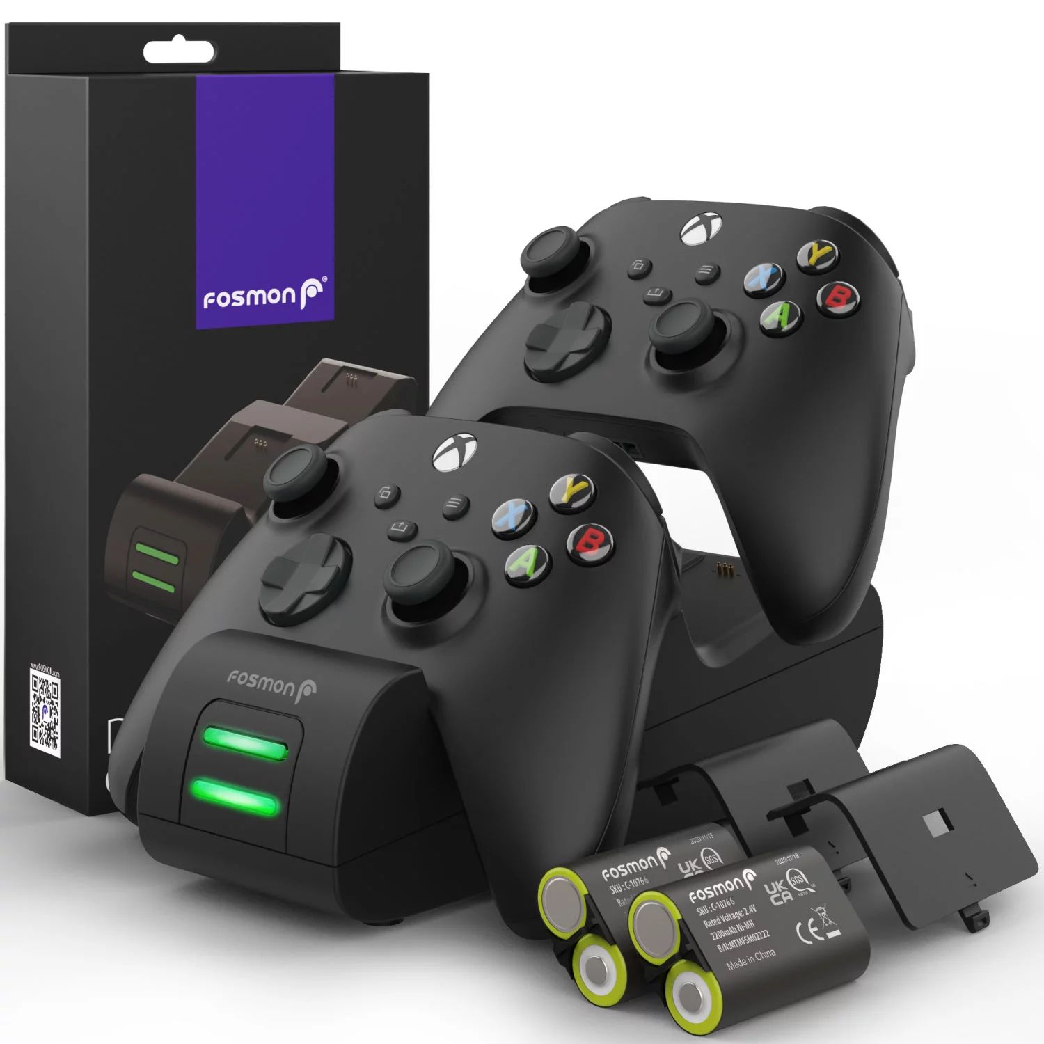 Fosmon Dual 2 MAX Charger Compatible with Xbox Series X/S (2020), Xbox One/One X/One S Elite Cont... | Walmart (US)