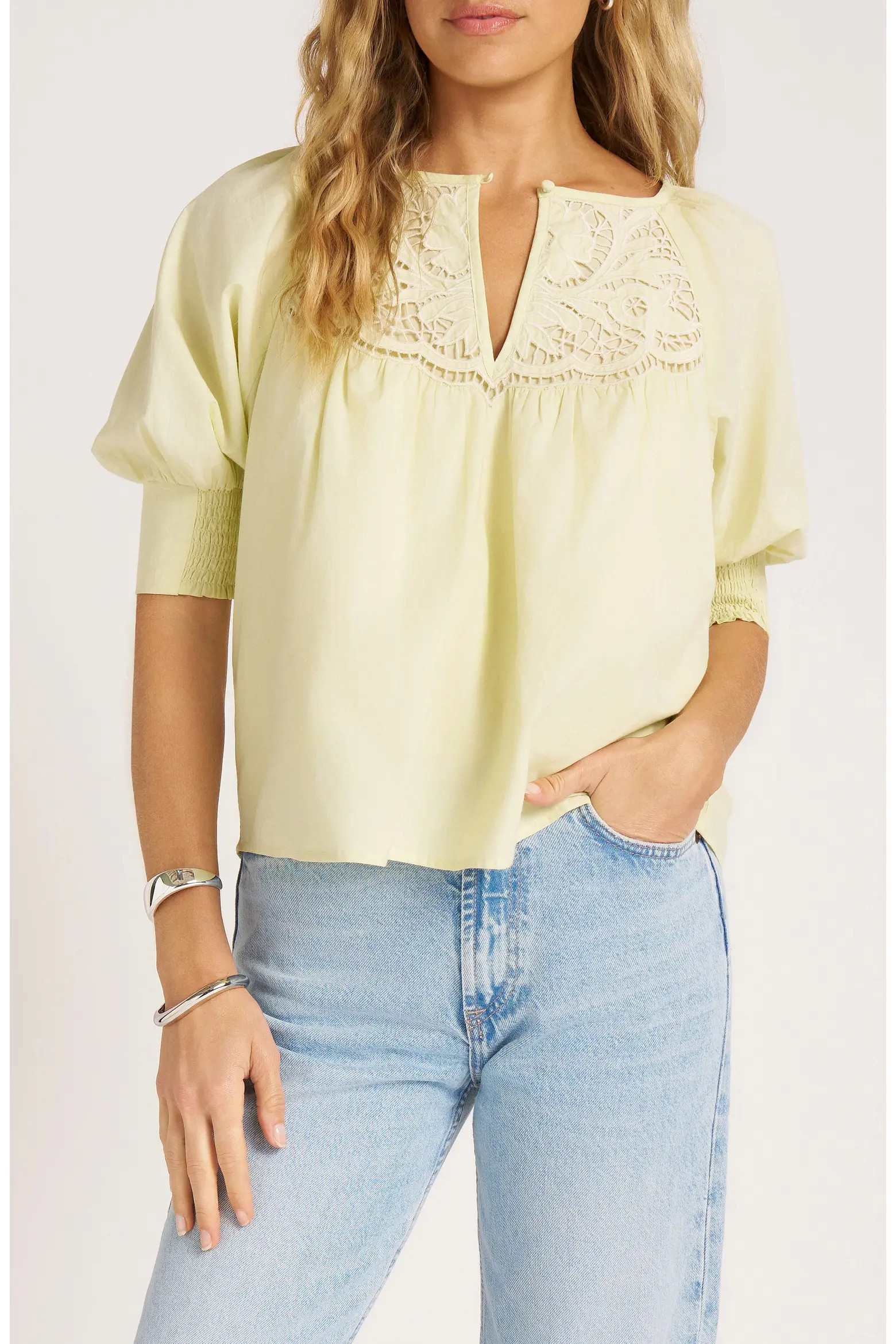 Luma Puff Sleeve Woven Shirt (Women) | Nordstrom | Nordstrom