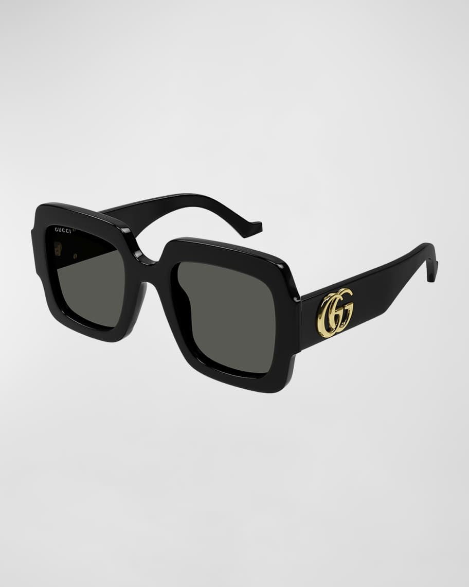 Gucci GG Acetate Rectangle Sunglasses | Neiman Marcus