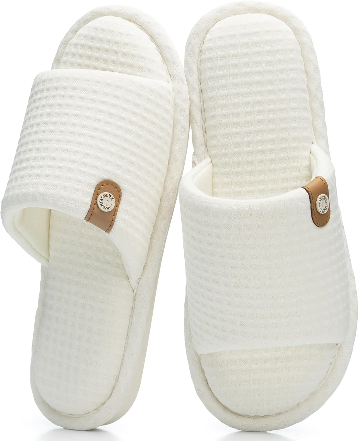 GOEWY Open Toe Slippers for Women Memory Foam House Shoes indoor outdoor | Amazon (US)