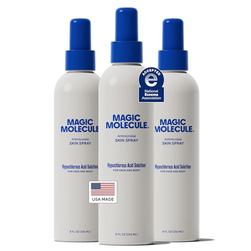 Magic Molecule Skin Cleanser for All Types, Hypochlorous Acid Spray Helps Heal Acne Prone, Eczema and Itchy Rashes and 50 Other Skin Ailments, 8 oz Spray (Pack of 3) | Amazon (US)