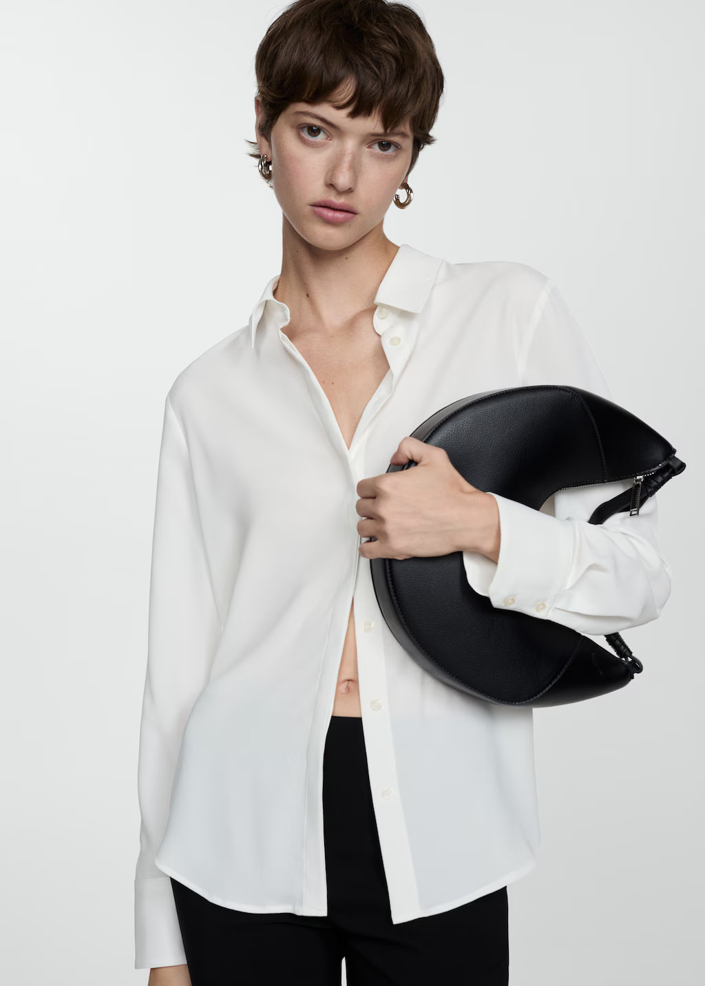 Fluid long-sleeved shirt | MANGO (US)